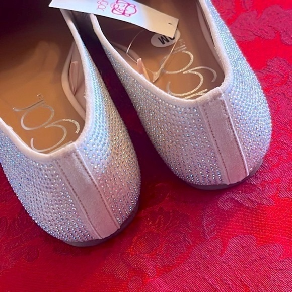 Brand New Sugar Iridescent Beaded Pointed Toe Slip On Flats Dressy Loafers - Picture 9 of 15